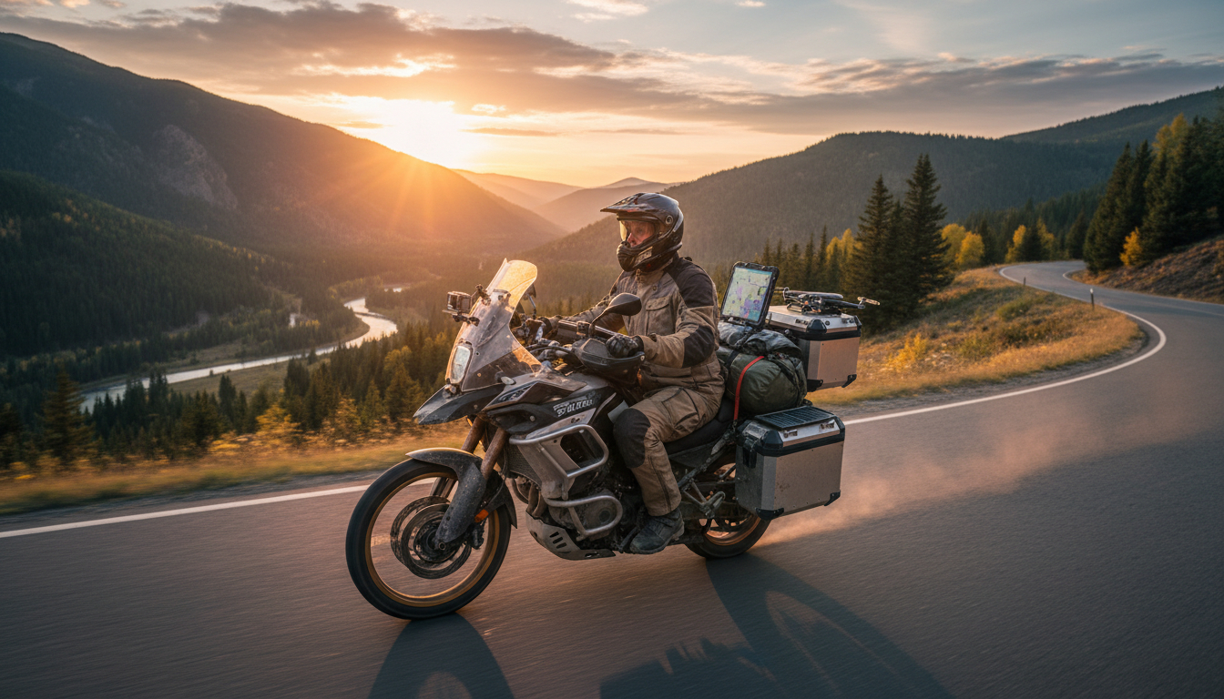 comment-rester-autonome-et-productif-en-voyage-moto-longue-distance