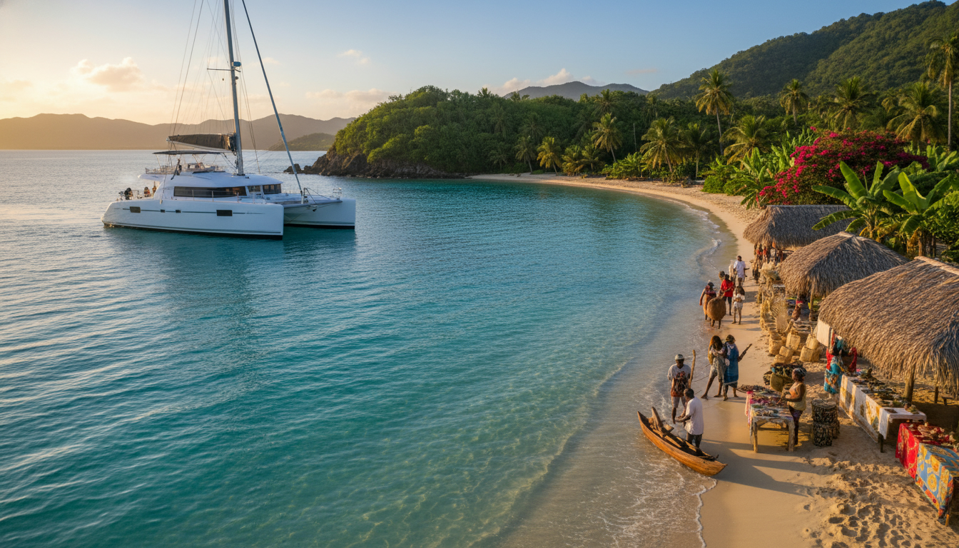 Balade en catamaran avec découverte de l’artisanat local en Martinique ...