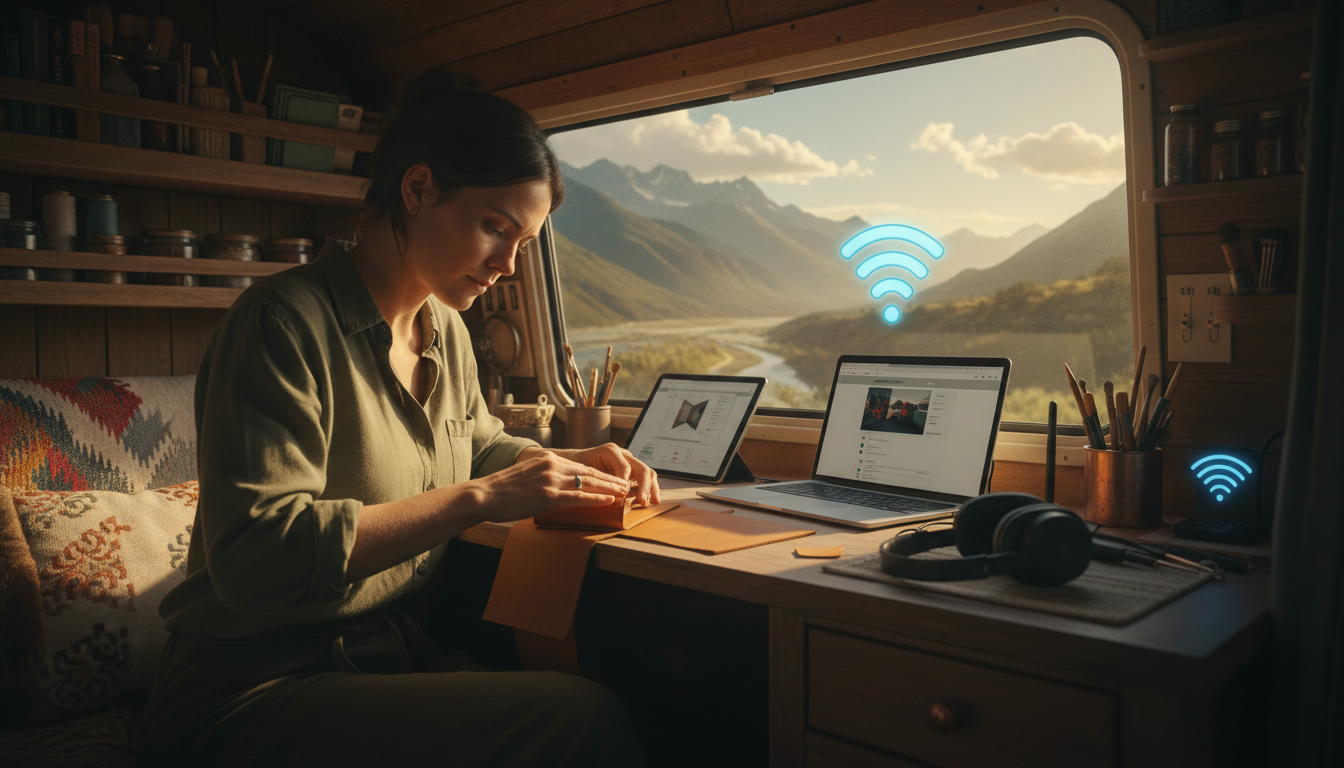 creer-une-entreprise-artisanale-avec-une-connexion-internet-fiable-en-voyage