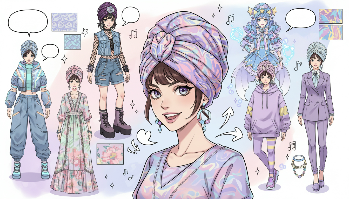 comment-assortir-un-turban-avec-des-illustrations-manga-et-styles-graphiques