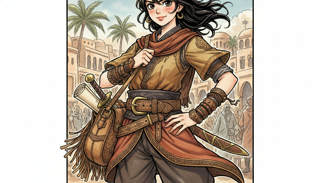 illustrations-et-accessoires-en-cuir-marocain-dans-la-culture-graphique-manga