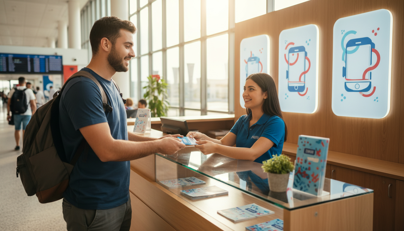 acheter-carte-sim-albanie-aeroport