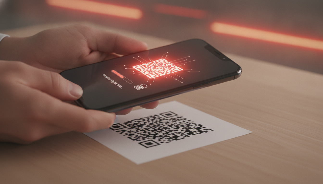 Instalar y activar una eSIM por código QR en un smartphone