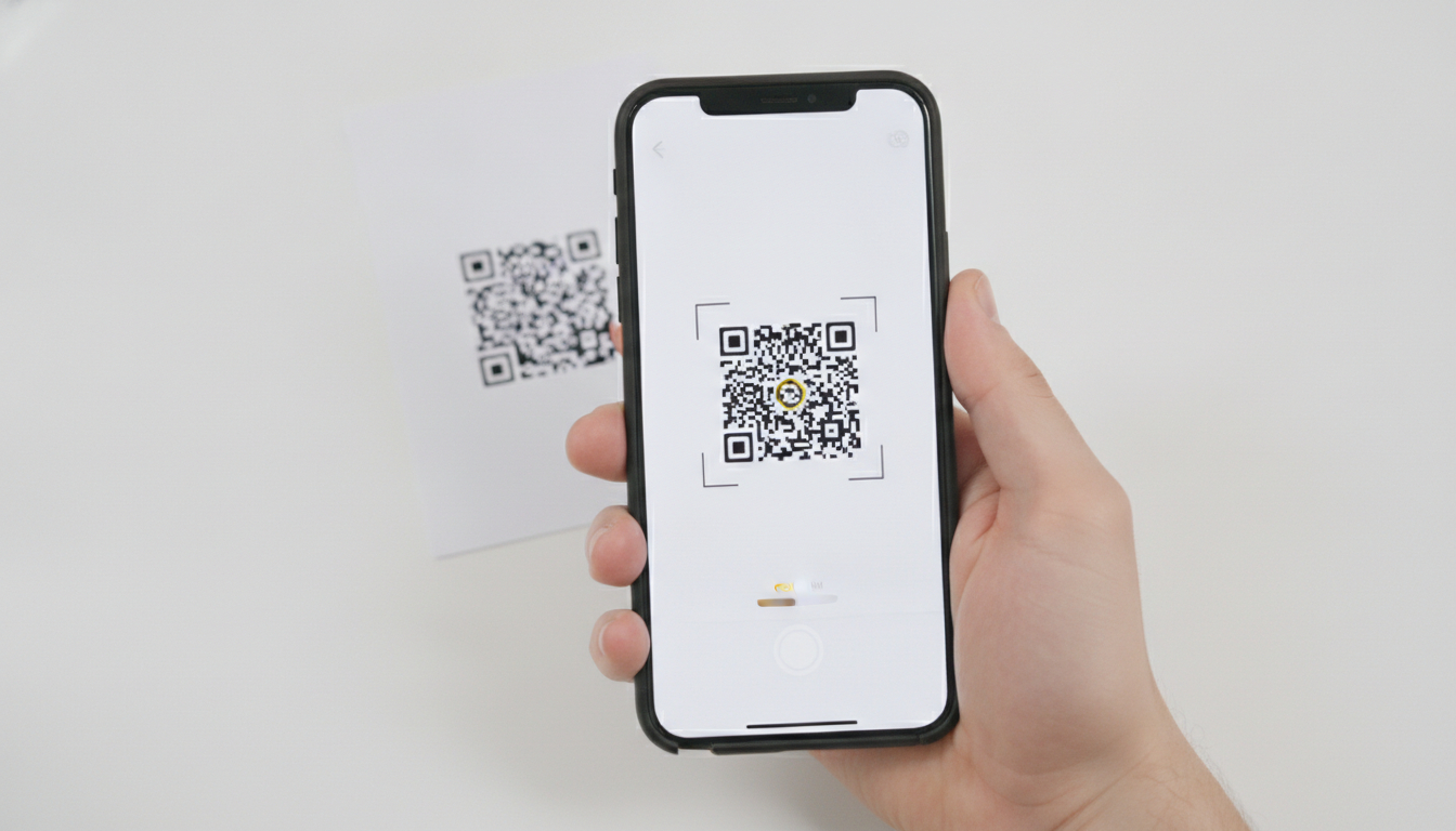 Setting up and activating an eSIM by QR code on a smartphone