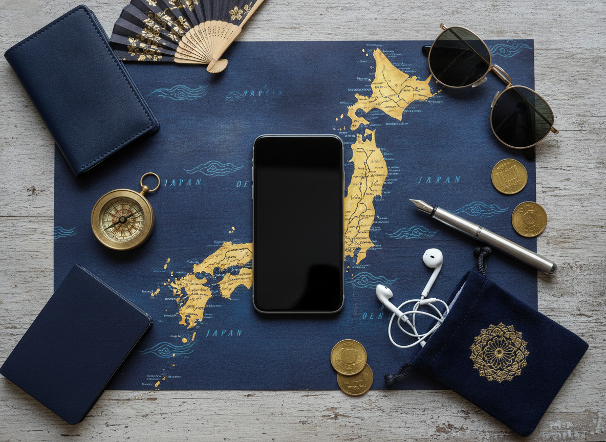 Comparing eSIM data plans for travel in Japan on a map