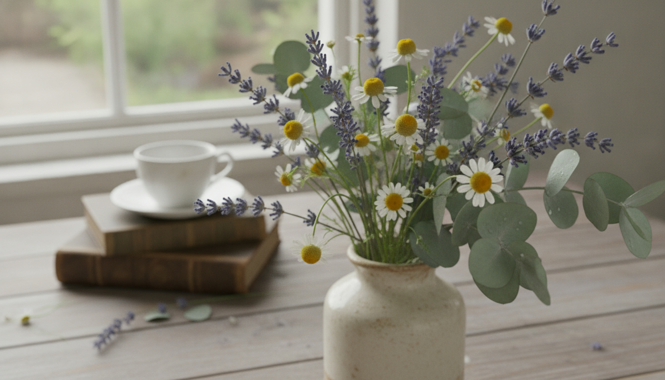 Illustration florale pour Comment choisir des fleurs pour un bouquet relaxant en 2026