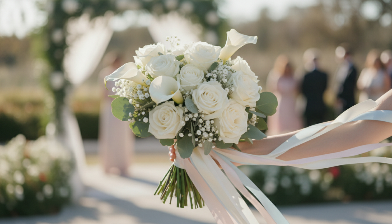 Illustration florale pour Comment choisir un bouquet de fleurs pour un mariage élégant et symbolique