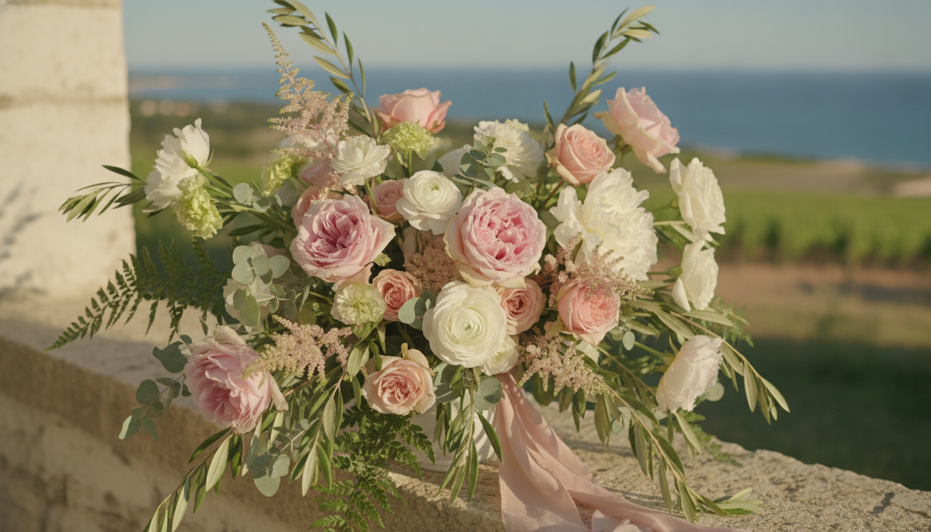 Illustration florale pour Fleurs fraîches pour décoration mariage sur l’île de Ré et Bordeaux
