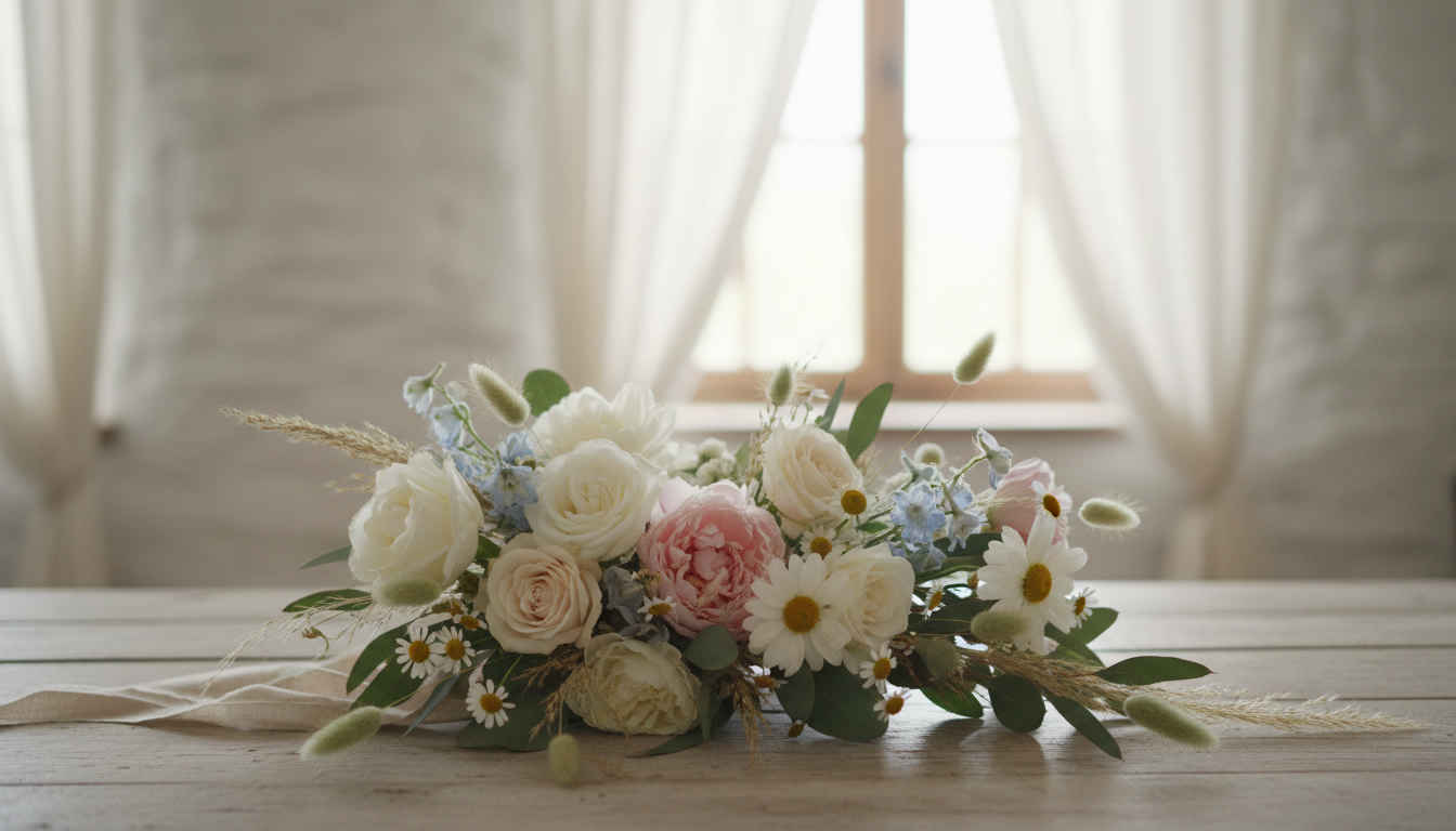 Illustration florale pour Conseils et symbolique des fleurs pour mariage scandinave en 2026