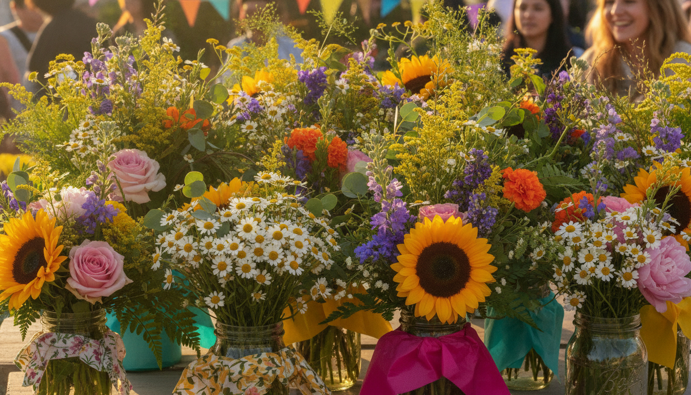 Illustration florale pour Idées de bouquets de fleurs pour événements étudiants et associatifs 2026