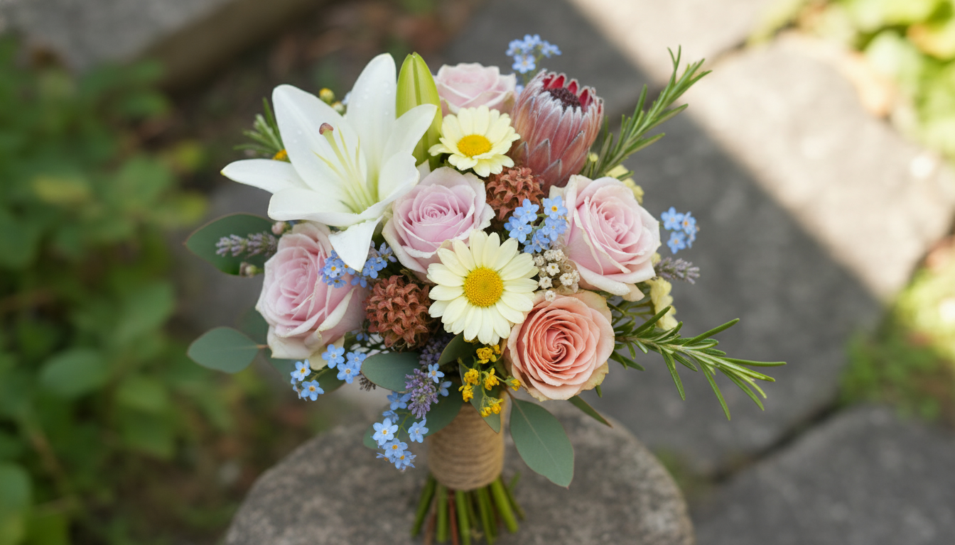 Illustration florale pour Choisir un petit bouquet de fleurs frais et symbolique en 2026