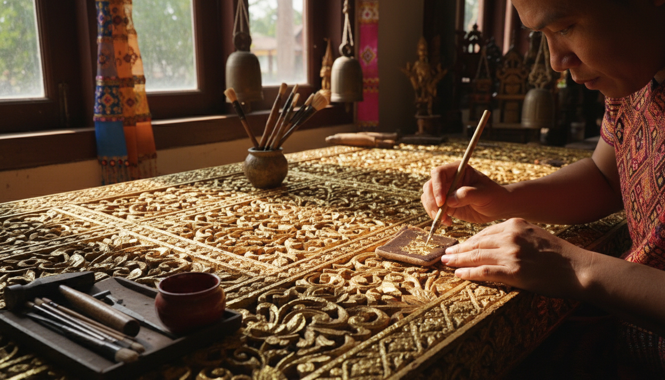 decouvrir-lartisanat-et-les-techniques-de-dorure-traditionnelle-en-thailande