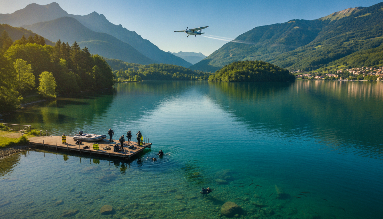 organiser-sejour-plongee-lac-dannecy-avec-transport-aerien