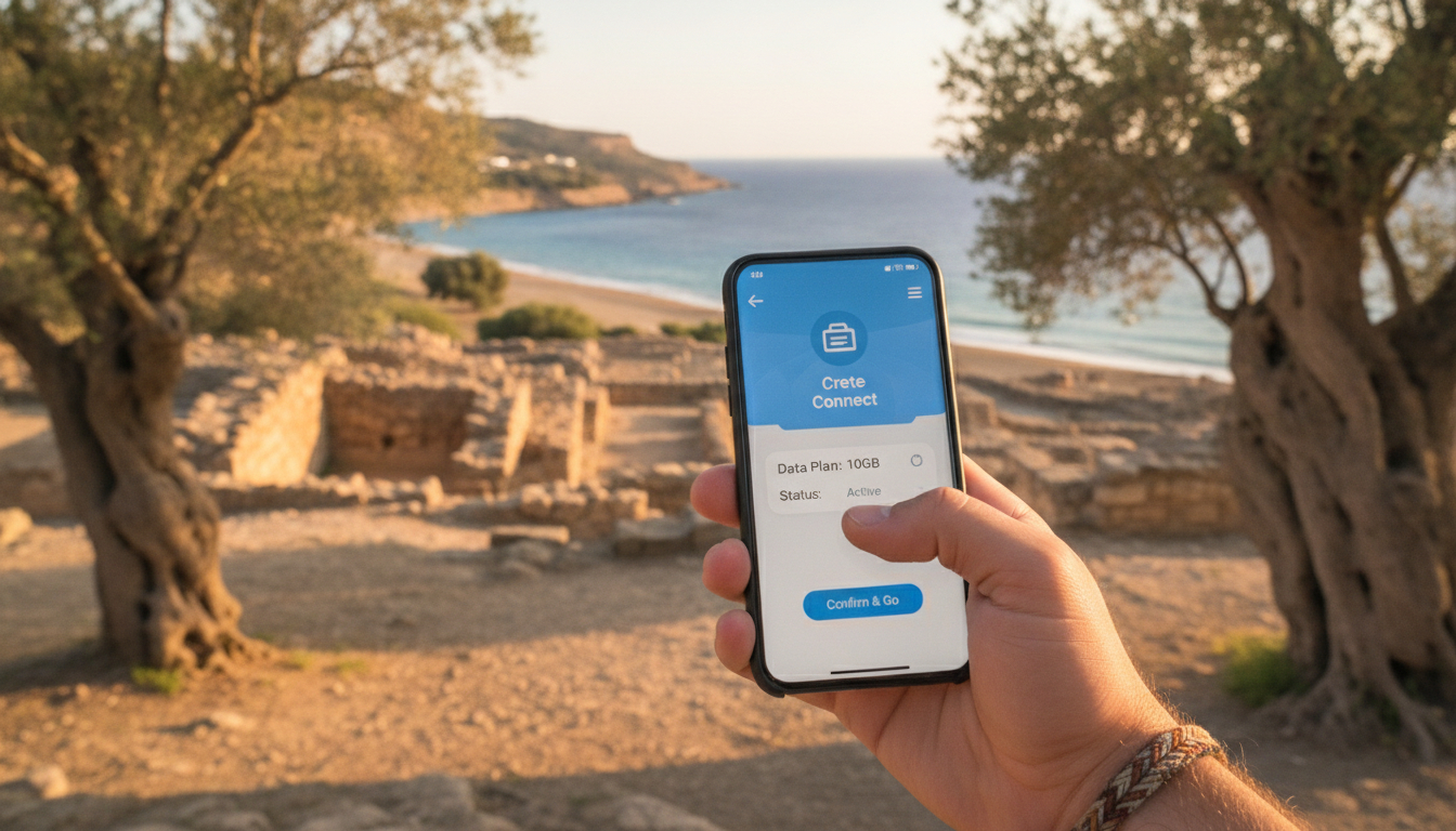 Comment utiliser une eSIM pour rester connecté en voyage en Crète en 2026