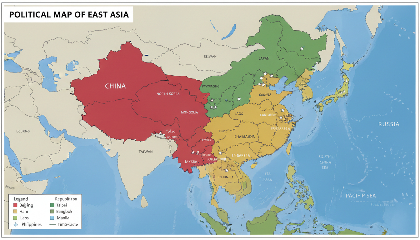 east-asia-map-political