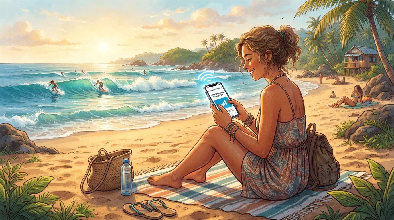meilleure-esim-pour-rester-connecte-en-voyage-surf-au-nicaragua